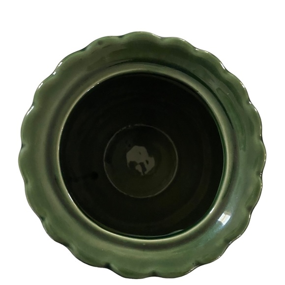 Vintage Pine Cone Green Ceramic Ginger Jar with Lid - Picture 5 of 7